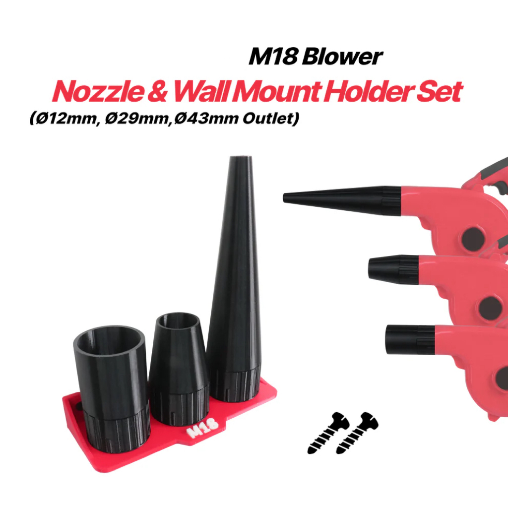 Milwaukee Drill M18 Fuel - Üfleyici Nozul 3 Parçalı Set, Duvara